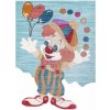 Najkoberce TOYS 75328 Klaun - granát, tyrkys / červený, fuksia 133x192 cm