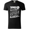 1995 v kocke - Tričko z organickej bavlny - S ( Čierna )