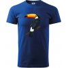 Tukan kreslený - Klasické pánske tričko vyššej gramáže - 3XL ( Kráľovská modrá )