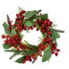 BerryHome Vianočný veniec – s bazami, 30 cm