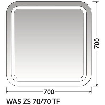 Intedoor Wave 70 x 70 cm WA5 ZS 70/70 TF