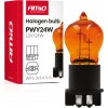AMiO Halogénová žiarovka PWY24W WP3.3x14.5-4 Amber 12V 24W -04410