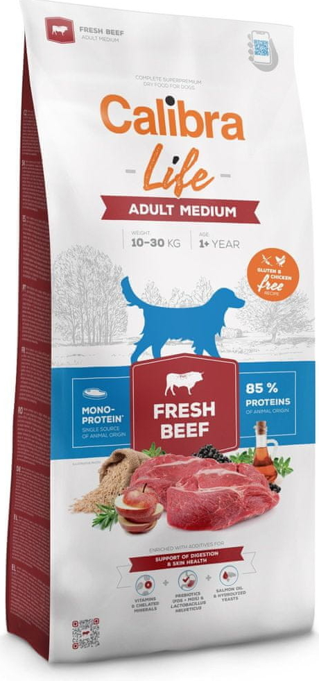 Calibra Dog Life Adult Medium Fresh Beef 12 kg