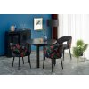 VIKO-design-TOP Jedálenská zostava rozkladací stôl a tri stoličky black, flowers