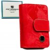 Dámska kožená peňaženka Peterson PTN PS115-MLF s RFID červenou farbou 14,5 x 9,5 x 3 cm