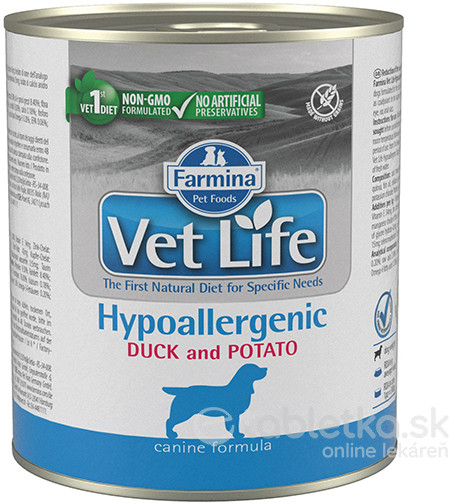 Vet Life dog Hypoallergenic Duck & Potato 300 g