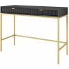 Piaski Toaletný stolík Nova 104 cm čierny/zlatý