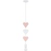 Candellux | Detský luster na lanku HEART 1xE27/20W/230V ružová/biela | CA1143