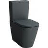 LAUFEN Meda WC misa kombi Silent Flush s hlbokým splachovaním, Vario odpad, 360 x 680 mm, matná grafitová, H8241117582311