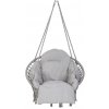 KIK KX3951_1 Hojdačka čapí hniezdo s vankúšom 60 x 80 x 120 cm šedá