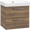 EBS Urban Skříňka s umyvadlem 63 cm, dub halifax/madlo chrom URBAN63DHCR