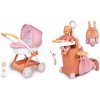 Set prebaľovací kufrík s postieľkou na kolieskach 3v1 Nursery Soft Baby Nurse Smoby a hlboký kočík a klokanka s fľaškou