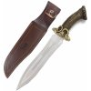 Muela MUFLON-26L lovecký nôž 26 cm, jelení paroh, ružica, mosadzná záštita, kožené puzdro