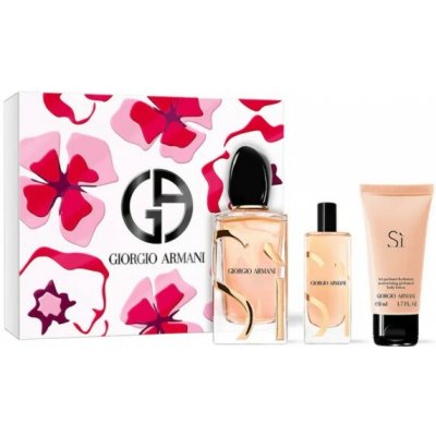 Giorgio Armani Sì dárková sada: EDP 100 ml + telové mlieko 50 ml + EDP 15 ml