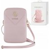 Puzdro na telefón Guess, ružová crossbody kabelka, taštička, elegantná, kožená