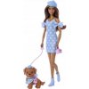 Barbie Twinning Looks - oblečenie pre bábiku a psíka Bodky JFP38
