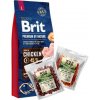 BRIT Premium By Nature Adult L 15kg & WILD FARM 2x500g psie maškrty mix príchutí