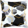 Bavlnená obliečka na vankúš Hexagon - sivá Veľkosť: 70 x 90