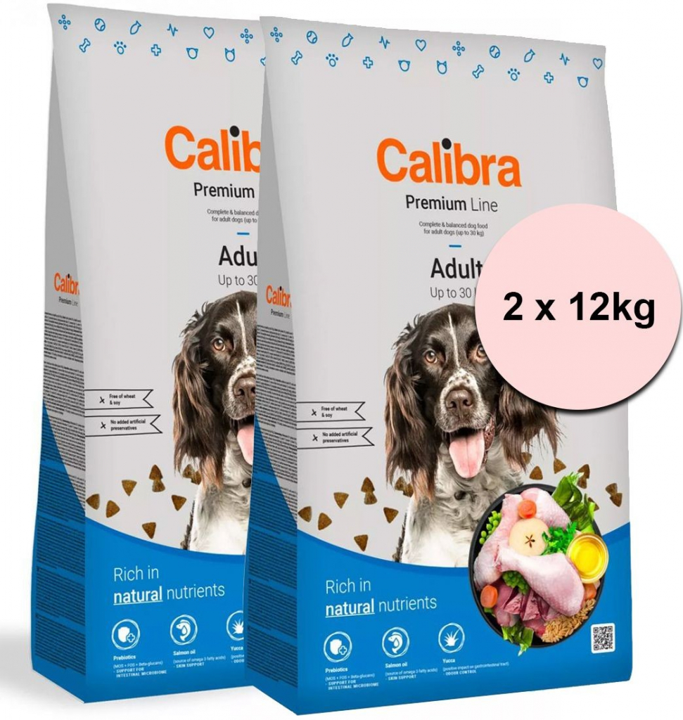 Calibra Dog NEW Premium Adult 2 x 12 kg
