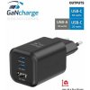 SWISSTEN SÍŤOVÝ ADAPTÉR GaN 2x USB-C 65W PD + 1x USB-A 18W QC ČERNÝ 22071410 Swissten