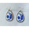 Náušnice Modrý vzor 1 slza