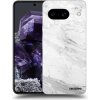 Picasee silikónový čierny obal pre Google Pixel 8a - White marble