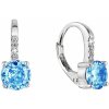 Evolution Group CZ strieborné náušnice detské so zirkónmi 11478.3 aqua