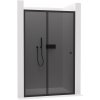 CERANO - Sprchové posuvné dvere Varone POINT Ľ/P - 6 mm - čierna matná, grafitové sklo - 90x195 cm CER-429523