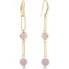 Strieborné pozlátené náušnice ružové Trilliant KWG4706VR6RQ Vintage Rose