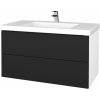 Dreja Kúpeľňová skrinka VARIANTE SZZ2 100 pre umývadlo Metric - N01 Biela lesk / L03 Antracit vysoký lesk