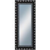 DANTIK - Zrkadlo v rámu, rozmer s rámom 50x120 cm z lišty ROKOKO čierna lesklá (2632)