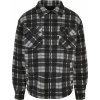 Urban Classics Plaid Teddy Lined Shirt jacket black/white