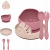 PETITE&MARS Set jedálenský silikónový TAKE&MATCH Desert Sand Dusty Rose 4 ks