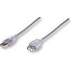 MANHATTAN Kabel USB 2.0 A-A prodlužovací 4,5m (stříbrný) 340502