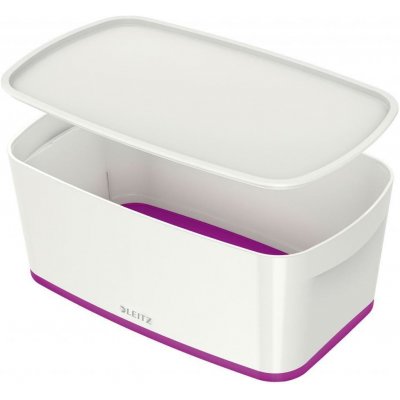 Leitz Úložný box s vekom MyBox, veľkosť S biela/purpurová
