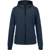 James & Nicholson | JN 1145, Dámska 2-vrstvová softshell bunda s kapucňou, modrá navy, XS