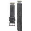 Remienok QuickFit 22 mm, nylon, čierny, strieborná oceľová pracka (Garmin Fenix 7X/6X/5X, Tactix atď.)