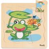 WOODY Vývojové drevené puzzle Žaba (90078)