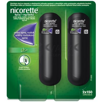 Nicorette Spray 1 mg/dávka aer.ora.2 x 13,2 ml/150dávok od 23,99 € -  Heureka.sk