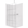 CERANO - Sprchová zástena Walk-in Onyx Top Cube Ľ/P - 8 mm - hranatá vzpera + polička/držiak na uteráky - chróm, industriálne sklo - 150x200 cm