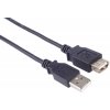 ATEN USB 2.0 kábel predlžovací, A-A, 1m čierna kupaa1bk