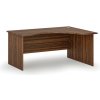 Ergonomický kancelársky písací stôl PRIMO WOOD, 160x120 cm, pravý, orech