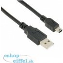 4World 07602 Kábel USB 2.0 AM / BM mini, 1,8m, čierny