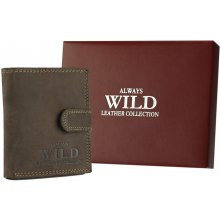 Wild Always pánska kožená peňaženka so zabezpečením RFID Outikumpu univerzálna hnědá