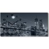 Vodorovné Sklenené hodiny na stenu Manhattan New York 60x30 cm