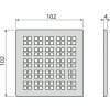 AlcaPlast MPV015 - Mriežka pre nerezové vpuste 102×102 mm nerez-mat