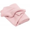 COTTON & SWEETS Pletená bambusová deka pre deti - Púdrovo ružová