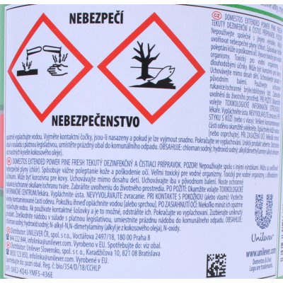 DOMESTOS Extended Power Pine Fresh dezinfekčný wc čistič 750 ml