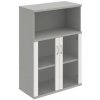 Policová skriňa Strong, 80x115,2x40 cm, biela/sivá
