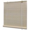 Přirozeně zbarvená bambusová roleta 140 x 160 cm Béžová 241324